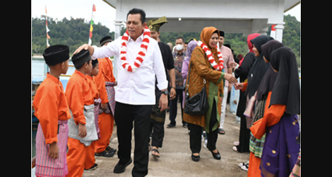 Ansar Serahkan Bantuan RT, RW, Posyandu, BPD, dan Penyuluh Agama di Senayang Lingga