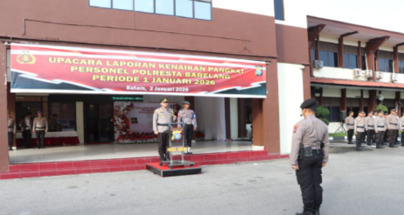 Sebanyak 127 Personel Polresta Barelang Naik Pangkat, Kapolresta Tekankan Tanggung Jawab dan Profesionalisme