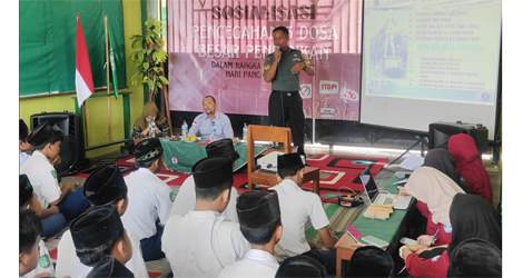 Beri Pembekalan, Serka Matrawi Cegah Tiga Dosa Besar di Dunia Pendidikan