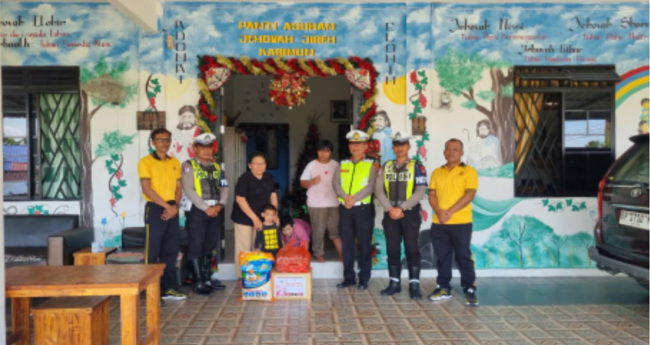 Wujud Kepedulian Polri, Polres Karimun Salurkan Bantuan Natal ke Panti Asuhan Jehovah Jireh