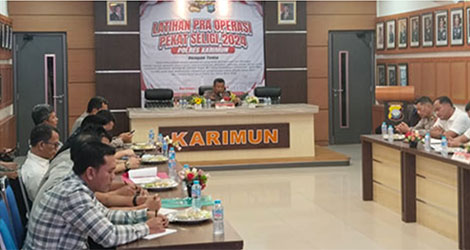 Polres Karimun Gelar Latpraops Pekat Seligi 2024 di Rupatama Polres Karimun