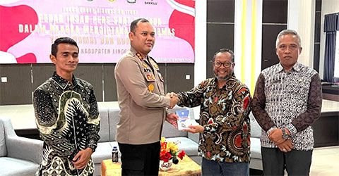 Kapolres Lingga Gandeng Ahli Pers Dewan Pers Saibansah Ciptakan Pilkada 2024 Kondusif