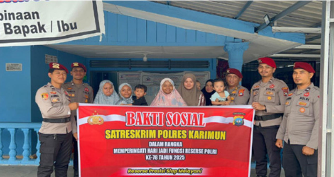 Hari Jadi Reserse Polri ke-78, Satreskrim Polres Karimun Salurkan Bansos ke Panti Asuhan