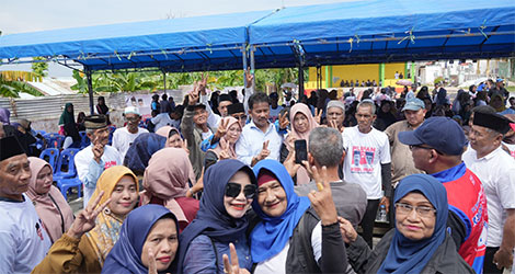 Masyarakat Pulau Buluh Antusias Sambut Kehadiran Cagub Muhammad Rudi