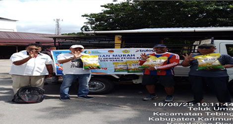 Gerakan Pangan Murah di Pasar Teluk Uma Karimun, 4 Ton Beras SPHP Ludes Terjual