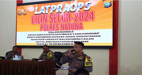 Polres Natuna Siapkan Operasi Lilin Seligi 2024 untuk Pengamanan Natal dan Tahun Baru