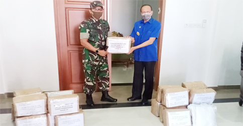 Bupati Natuna Terima 200 APD dari Owner Jelita Secuba Resort dan Yonkomposit GP I