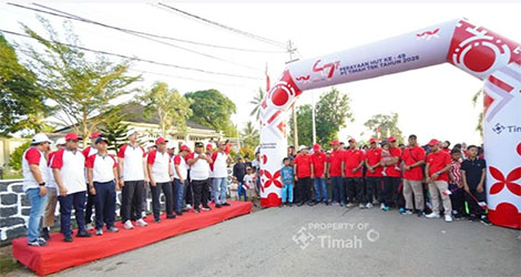 Bazar UMKM dan Senam Zumba Ramaikan Pekan Sehat HUT ke- 49 PT Timah