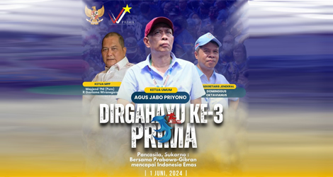 HUT PRIMA ke-3, Bersama Prabowo-Gibran Mencapai Indonesia Emas