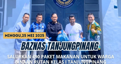 Baznas Salurkan 490 Paket Makanan ke Warga Binaan Rutan Tanjungpinang