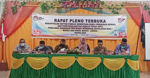 KPU Tetapkan DPT Pilkada Lingga Sebanyak 70.545 Pemilih