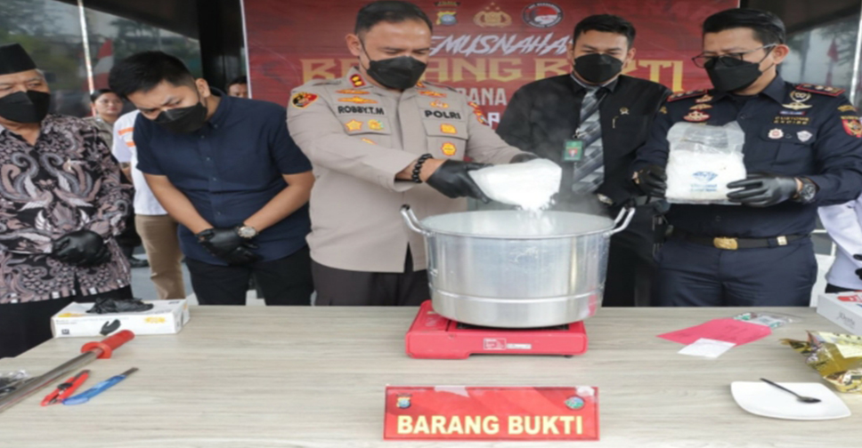 Polres Karimun Musnahkan Barang Bukti Sabu 2 Kg Lebih, Tangkapan Juli 2024