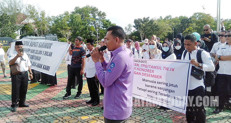 Guru dan ASN Karimun Gelar Aksi Damai Tuntut Pembayaran Hak yang Tertunda