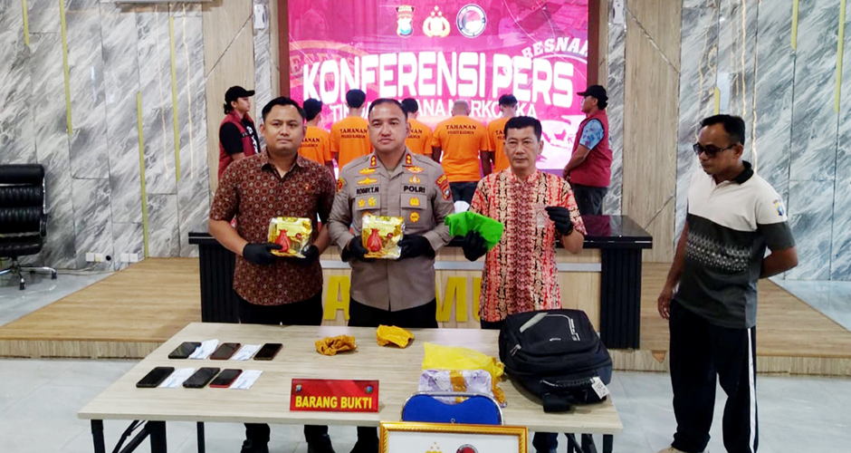 Polres Karimun Ungkap Sindikat Narkoba Internasional, Bekuk 5 Tersangka dan Sita 2 Kg Lebih Sabu