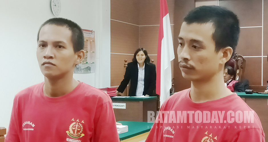 Todongkan Celurit dan Pistol Mainan, Dua Maling Motor di Batam Dituntut 3 Tahun Penjara