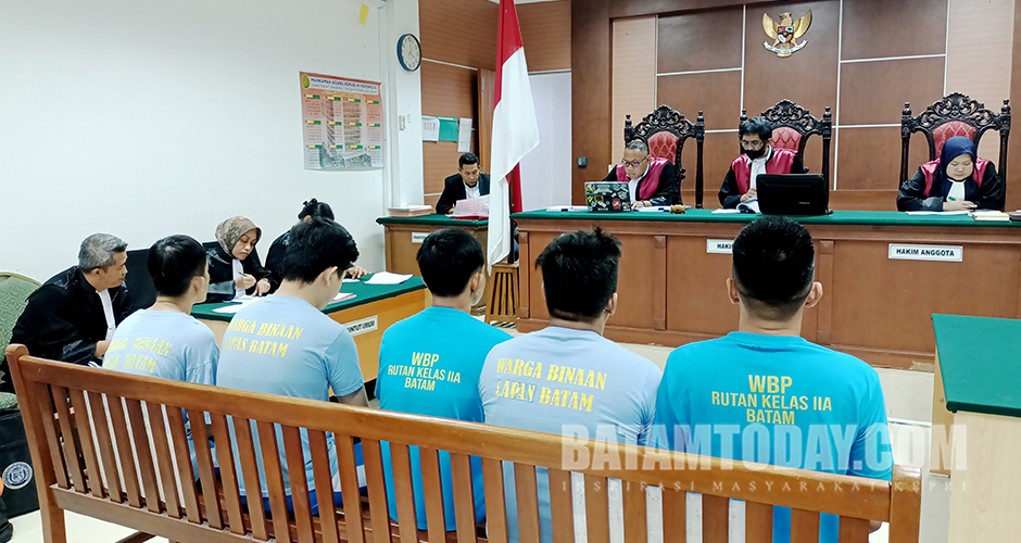 Perkara Judi Online Tiban Residence Batam, 5 Terdakwa Hanya Divonis 24 hingga 30 Bulan Penjara