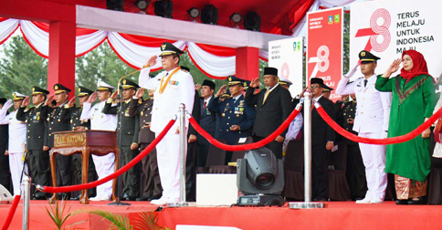 Irup Penurunan Bendera HUT RI ke-78, Ansar: Jangan Sia-siakan Arti Kemerdekaan