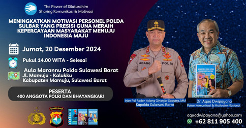 Pakar Komunikasi Dr Aqua Dwipayana Tiba di Mamuju Langsung Sharing di Polda Sulbar