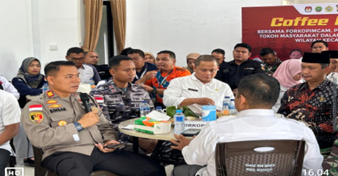 Gelar Coffee Morning, Kapolsek Tebing Ajak Ciptakan Pilkada Damai