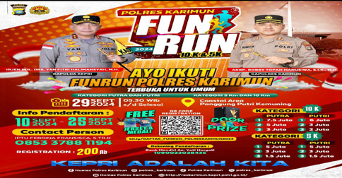 Polres Karimun Gelar Fun Run HUT Polantas 2024