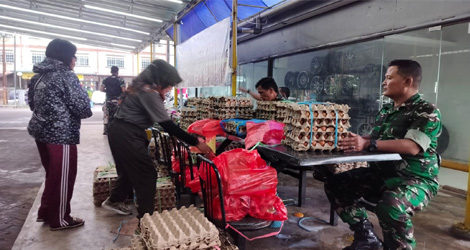 Gerakan Pangan Murah Kodim 0315 Tanjungpinang Salurkan 1 Ton Beras Program PSHP