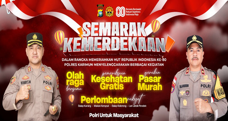 Rayakan HUT RI ke-80, Polres Karimun Gelar Berbagai Kegiatan di Coastal Area