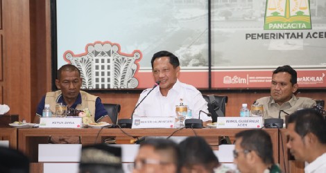 Bahas Penanganan Pascabencana, Mendagri Serap Aspirasi Kepala Daerah se-Provinsi Aceh