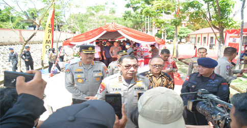 Kapolda Kepri Pimpin Peletakan Batu Pertama Pembangunan Poliklinik Satbrimob