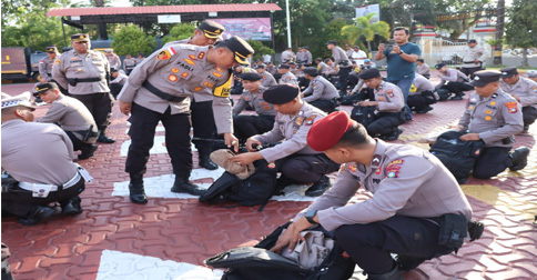 Apel Kesiapan Pengamanan TPS, Kapolres Karimun: Laksanakan Tugas dengan Penuh Tanggungjawab