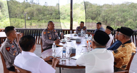 Bangun Sinergi, Kapolres Lingga Jalin Silaturahmi dengan Lembaga Adat Melayu