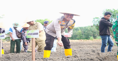 Polres Karimun Launching Gugus Tugas Ketahanan Pangan di Desa Pangke