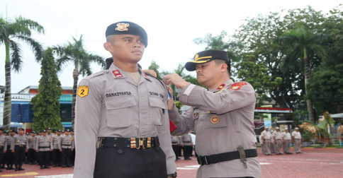 Wakapolres Karimun Pimpin Apel Pembukaan Latja Diktuk Bintara Polri 2025