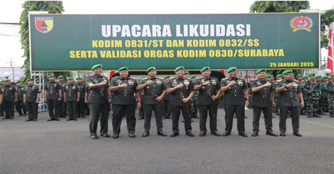 Tiga Kodim di Surabaya Resmi Dilikuidasi, Ini Penjelasan Pangdam Brawijaya