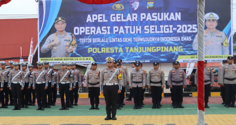 Polresta Tanjungpinang Gelar Operasi Patuh Seligi 2025, Fokus Tertib Lalu Lintas untuk Indonesia Emas