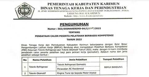 Peserta PBK dari Karimun Bakal Dikirim ke BBPLK Bandung
