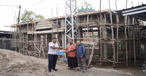 PT Timah Tbk Beri Bantuan Renovasi Masjid Nurul Hibah Parit Lalang Pangkal Pinang