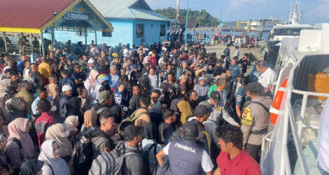 Dukung Kelancaran Arus Balik Nataru, Polres Lingga Perketat Pengamanan di Pelabuhan Jagoh