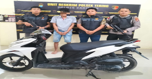 Polsek Tebing Amankan 1 Pelaku Curanmor di Kolong Atas Telaga Riau