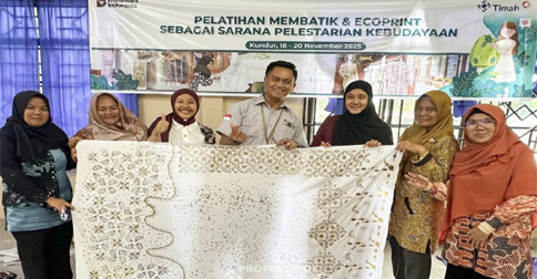 Peduli Kelestarian Budaya Lokal, PT Timah Gelar Pelatihan Batik Ecoprint di Kundur