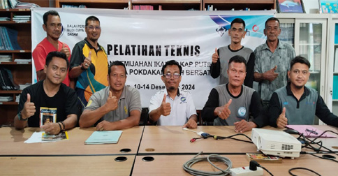 PT Timah Beri Pelatihan Pemeliharaan dan Pemijahan Ikan Kakap Putih