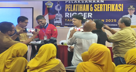 Pelatihan Rigger Disnaker Karimun Diikuti 39 Peserta