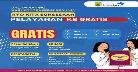 Dinkes Tanjungpinang Targetkan 1.450 Akseptor dalam Program KB Gratis