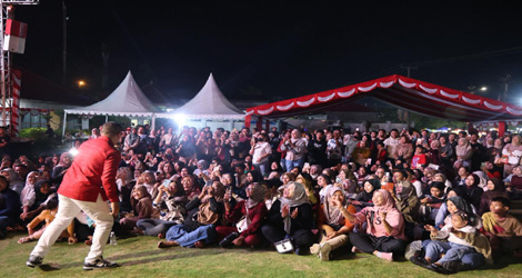 Ribuan Warga Padati Malam Ramah Tamah HUT ke-80 RI di Gedung Daerah Tanjungpinang