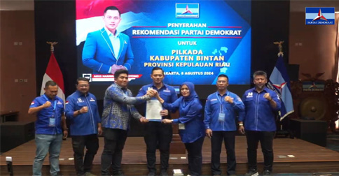 Dapat Dukungan Demokrat, Paslon Roby-Deby Berpotensi Lawan Kotak Kosong di Pilkada Bintan