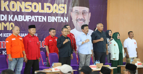 Ribuan Relawan Pendukung Muhammad Rudi-Aunur Rafiq Gelar Konsolidasi di Bintan