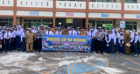 Satlantas Polresta Tanjungpinang Edukasi Pelajar SMPN 15 Budaya Tertib Berlalu Lintas