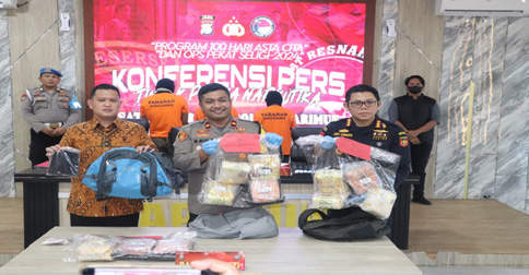 Polres Karimun Gagalkan Penyelundupan 11,6 Kg Sabu ke Riau, 3 Pelaku Ditangkap
