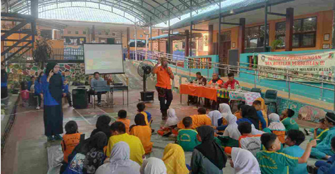 BPBD Tanjungpinang Gelar Simulasi Bencana Siswa Berkebutuhan Khusus di SLB Negeri 1