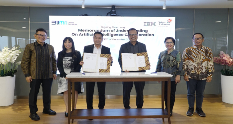 Dorong Adopsi AI di Indonesia, Telkom dan IBM Perkuat Kemitraan Strategis