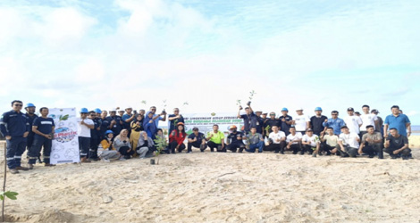 Lestarikan Lingkungan, PT Timah Tanam 500 Pohon di Area Bekas Tambang Gemuruh Mentok Bangka Barat